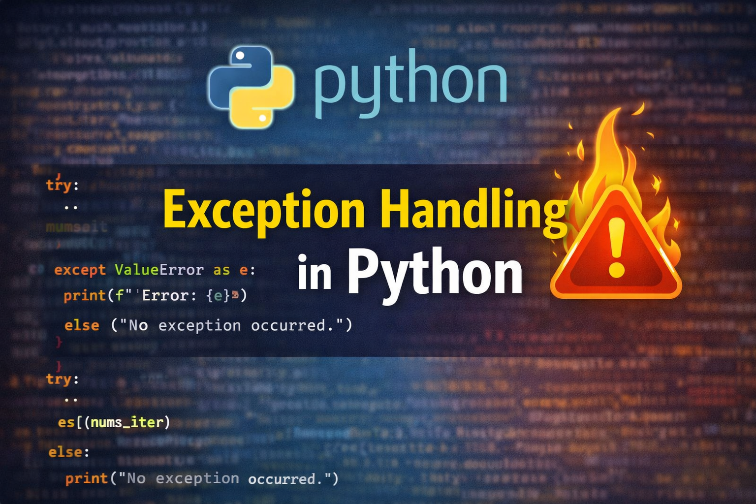 Exception handling in python